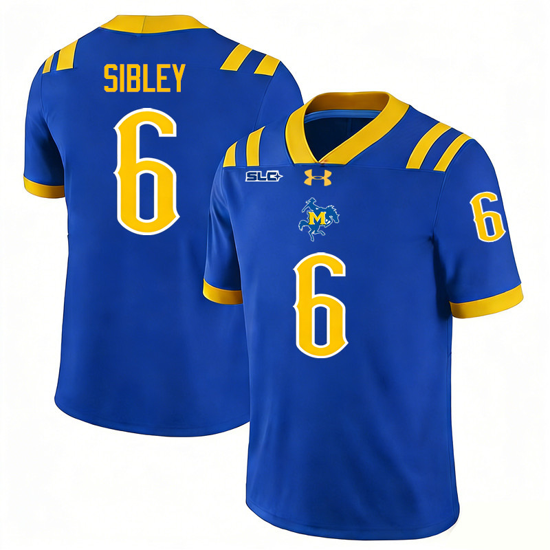 McNeese Cowboys #6 Emauri Sibley College Football Jerseys,Uniforms-Royal